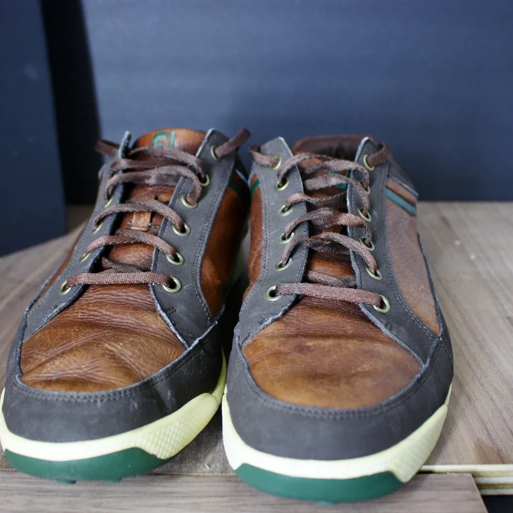 FOOTJOY Contour Casual Shoes Mens 11 M Brown Leather Golf Casual Active 54275